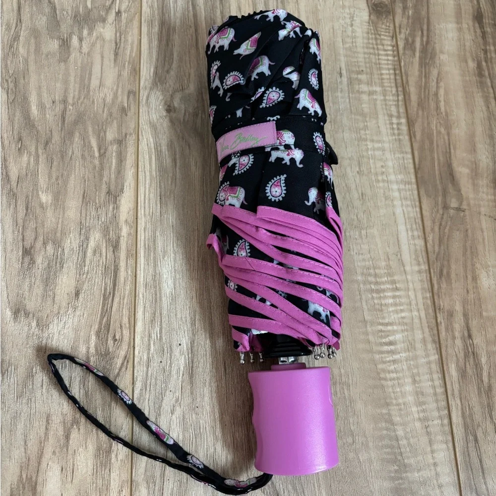 Vera Bradley Black and Pink Umbrella - Picture 2 of 3